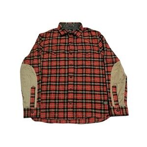 LL Bean X Todd Snyder Chamois Shirt Men’s Medium Flannel Red Black Plaid Heavy